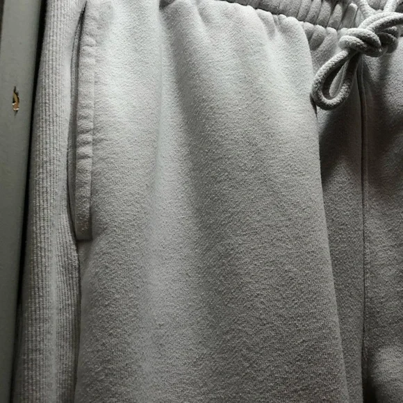 TNA Cozy Fleece Boyfriend Sweatpants - off white colour - Picture 4 of 8